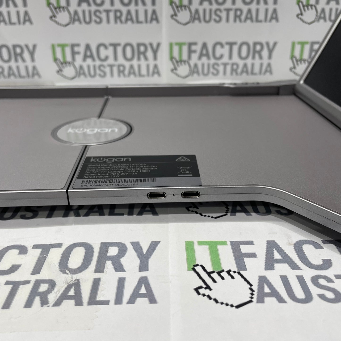 Kogan XPRESSO 14" FHD Pro Dual Screen Tri-Fold Portable Monitor