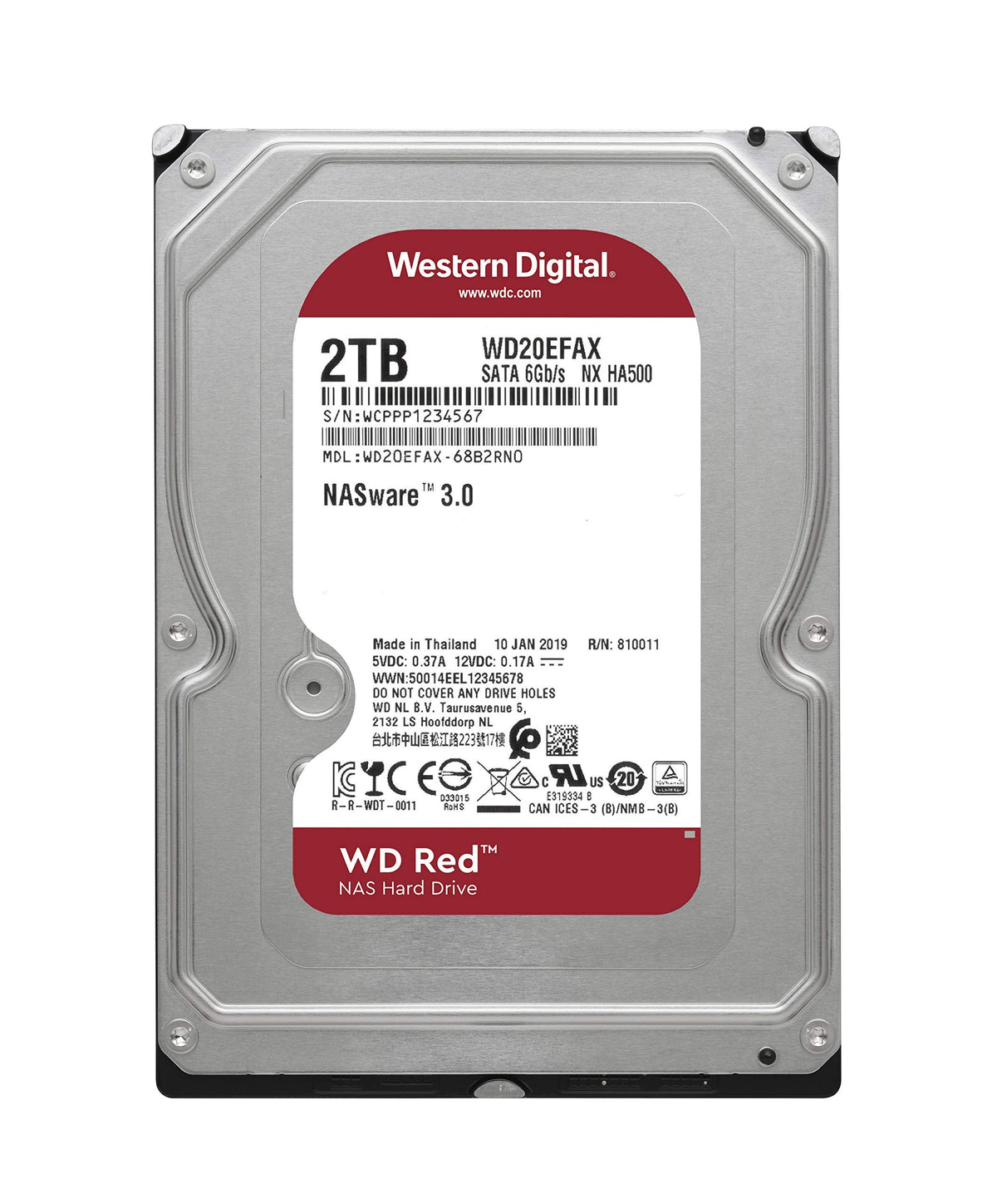 Western Digital Red NAS 2TB 5400rpm 3.5" SATA Hard Drive