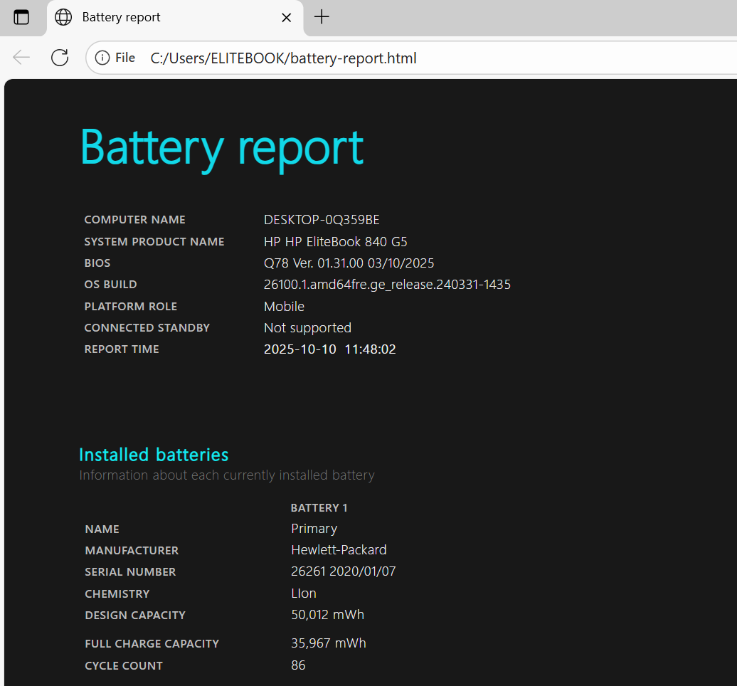 HP EliteBook 840 G5 14" Laptop, 8GB RAM, i7 8th Gen, 128GB SSD