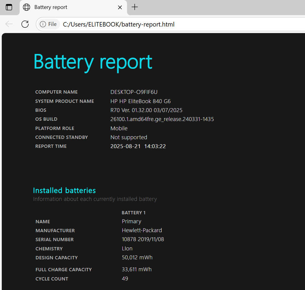HP EliteBook 840 G6 14" Laptop, 8GB RAM, i5 8th Gen, 256GB SSD