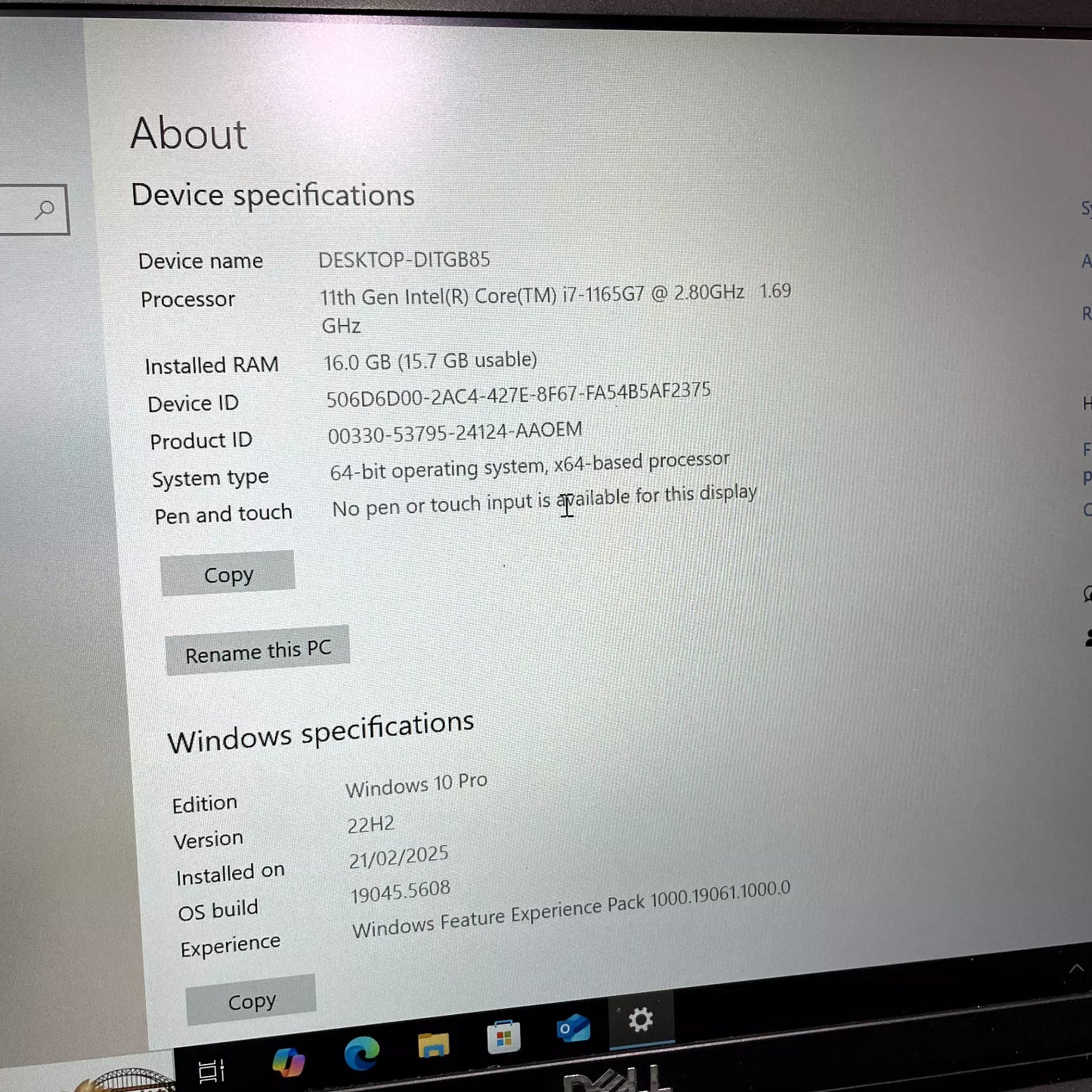 Dell Latitude 7320 Laptop, 16GB RAM, i7 11th Gen, 256GB SSD