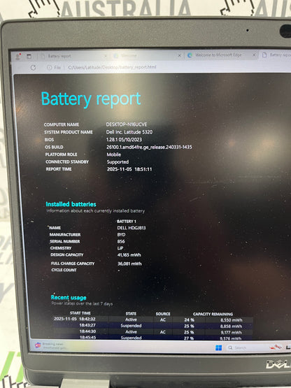 Dell Latitude 5320 14" Touchscreen Laptop, 8GB RAM, i5 11th Gen, 256GB SSD