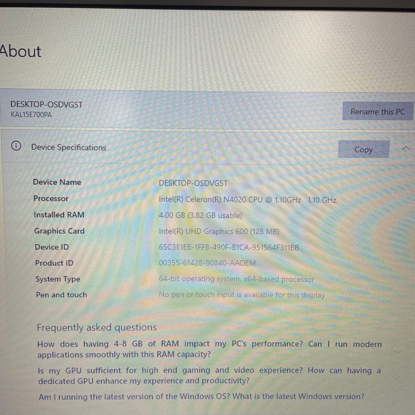 Kogan Atlas E700 15.6" Laptop, 4GB RAM, Intel Celeron, 128GB eMMC