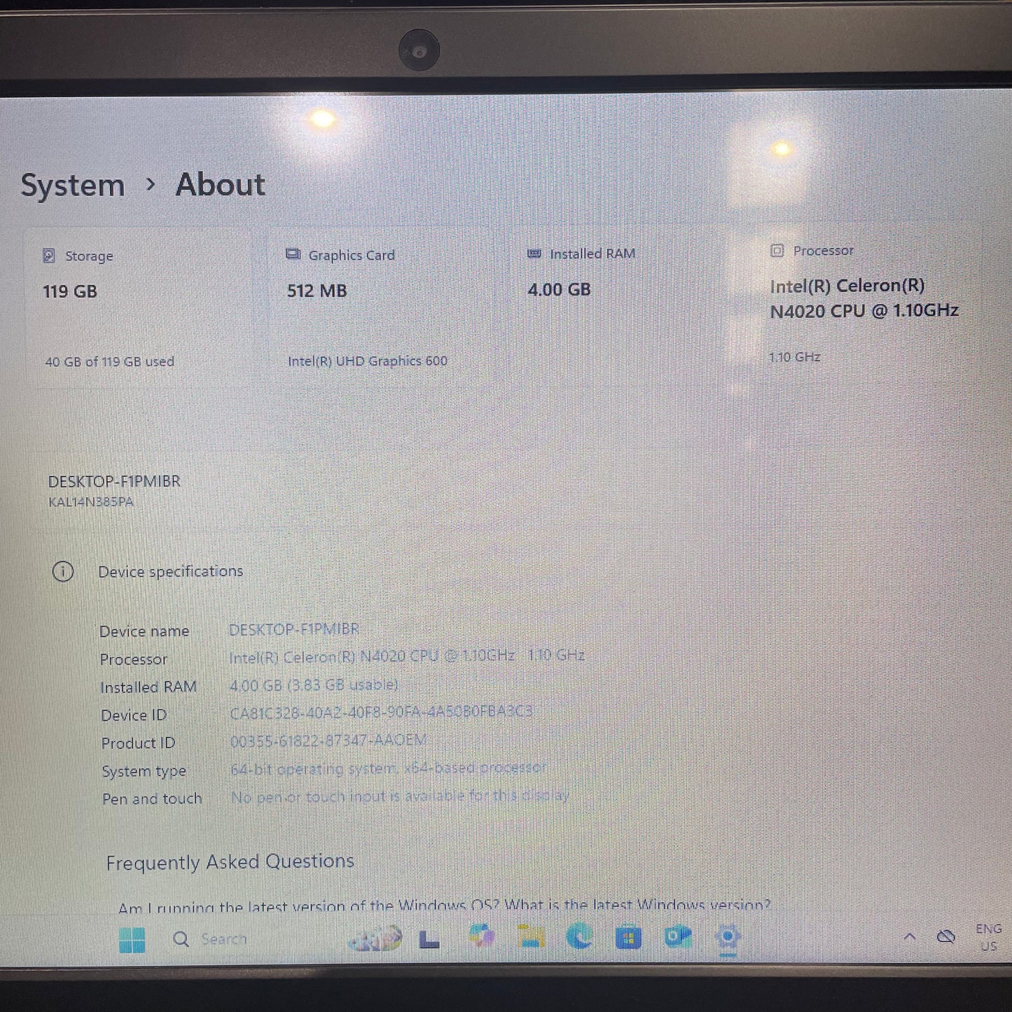 Kogan Atlas N385 14.1" Laptop, 4GB RAM, Intel Celeron, 128GB eMMC