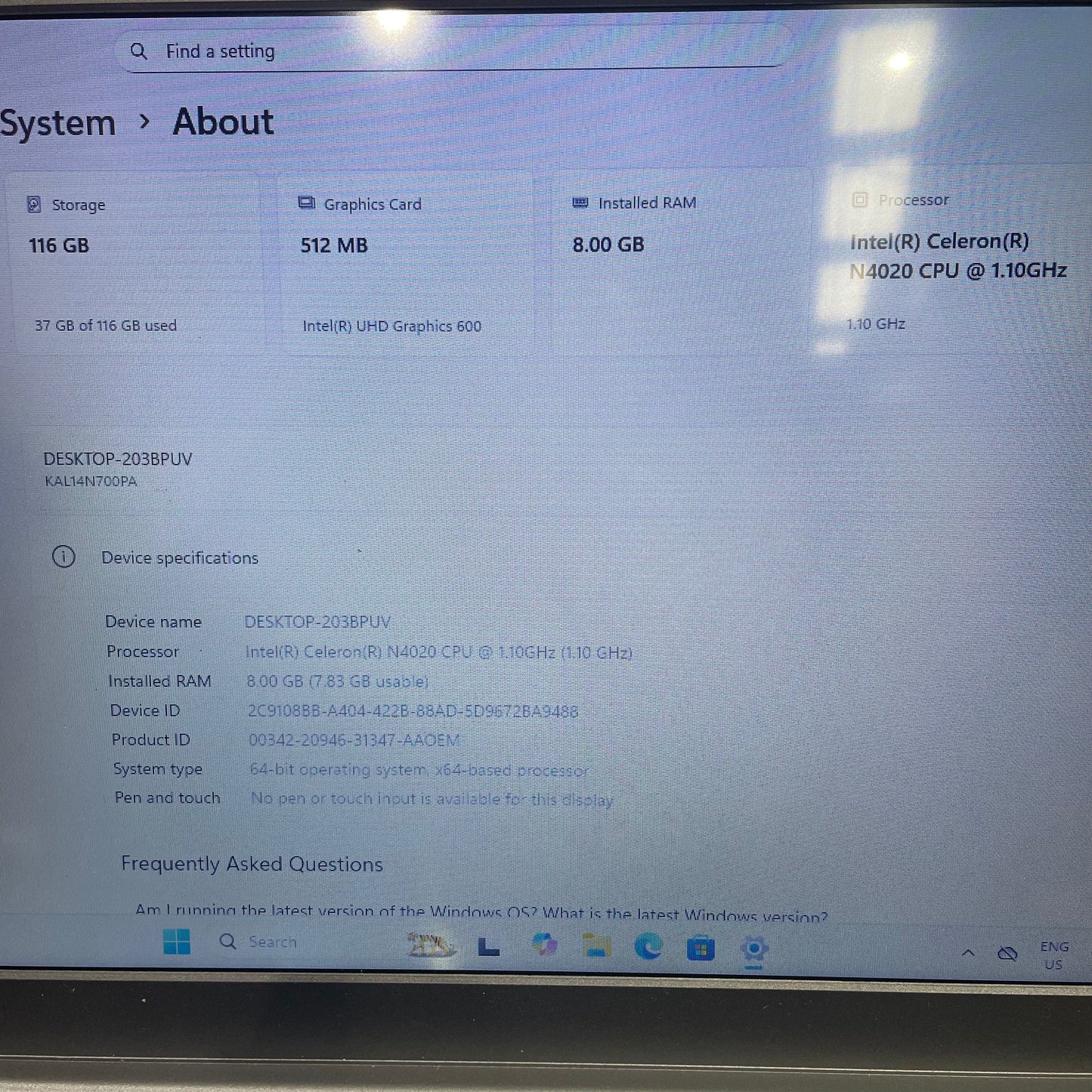 Kogan Atlas N700 14.1" Laptop, 8GB RAM, Intel Celeron, 128GB eMMC