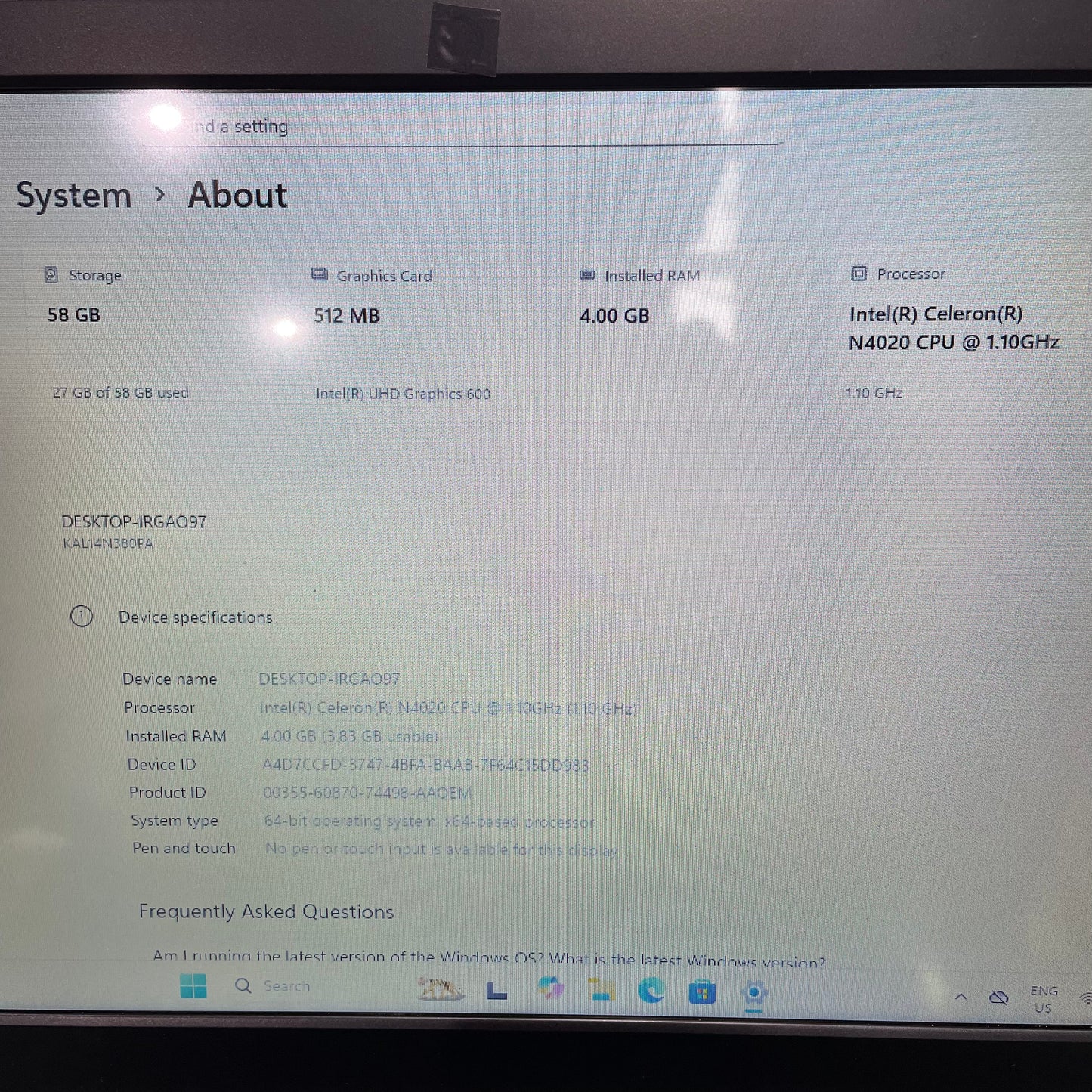 Kogan Atlas N380 14.1" Laptop, 4GB RAM, Intel Celeron, 64GB eMMC