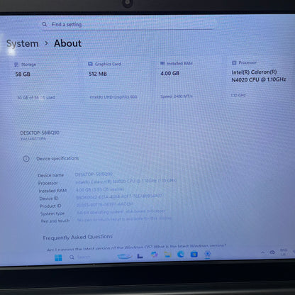 Kogan Atlas N370 14.1" Laptop, 4GB RAM, Intel Celeron, 64GB eMMC