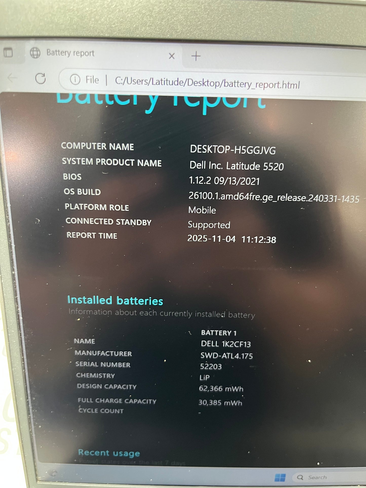 Dell Latitude 5520 15.6" Laptop, 16GB RAM, i5 11th Gen, 512GB SSD