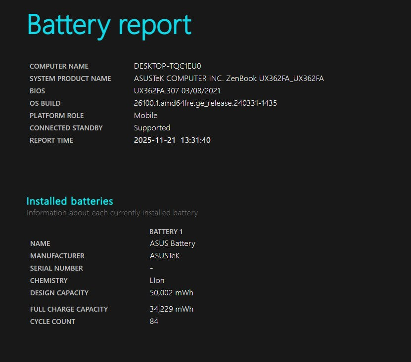 Asus Zenbook Flip 13 UX362F, 13.3" Touchscreen 8GB RAM, i5 8th Gen, 256GB SSD