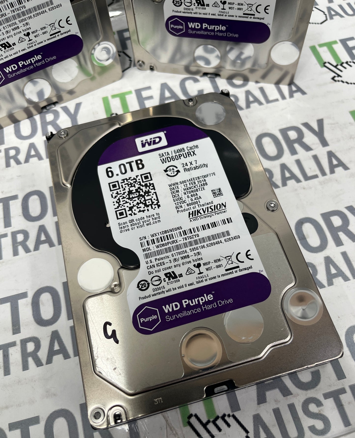 WD Purple CCTV Surveillance Internal SATA Hard Drive 6TB