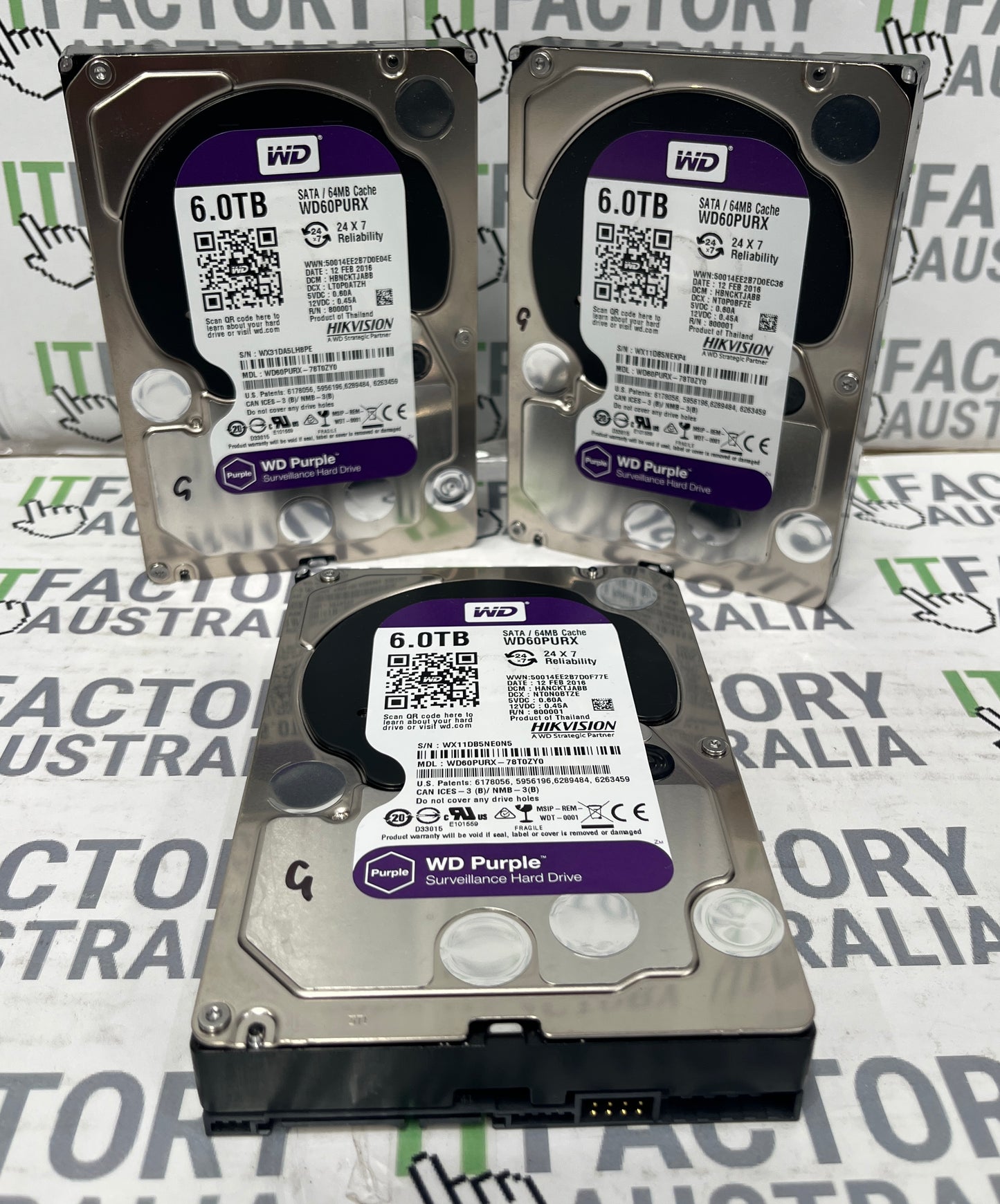 WD Purple CCTV Surveillance Internal SATA Hard Drive 6TB