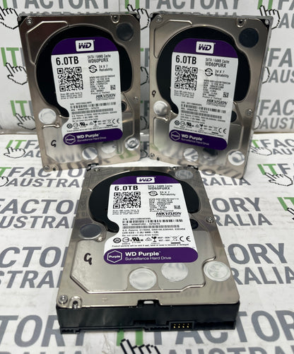 WD Purple CCTV Surveillance Internal SATA Hard Drive 6TB