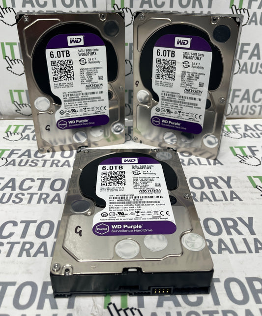 WD Purple CCTV Surveillance Internal SATA Hard Drive 6TB