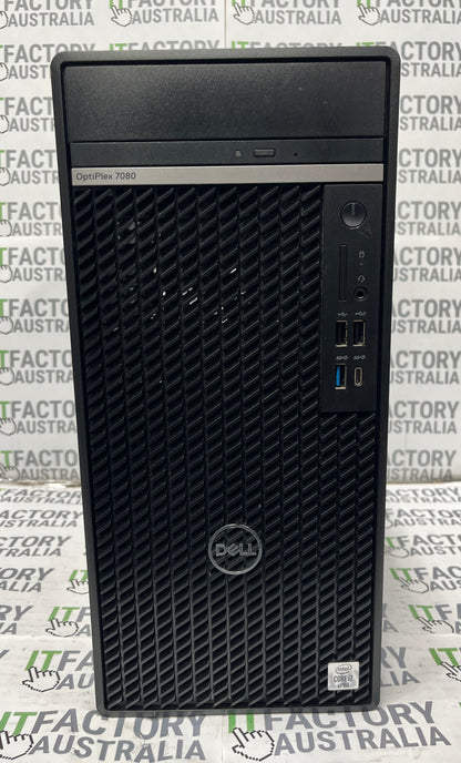 Dell Optiplex 7080 Tower Desktop PC, 16GB RAM, i7 10th Gen, 256GB SSD + 500GB HDD Win 11