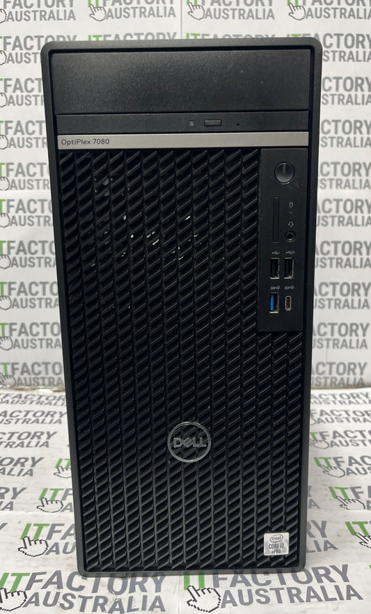 Dell Optiplex 7080 Tower Desktop PC, 16GB RAM, i7 10th Gen, 256GB SSD + 500GB HDD Win 11