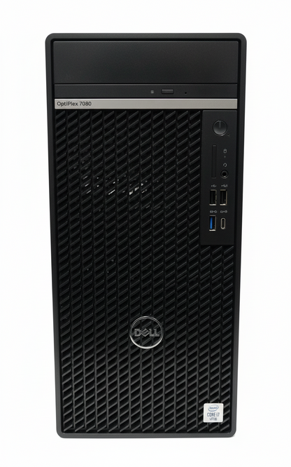 Dell Optiplex 7080 Tower Desktop PC, 16GB RAM, i7 10th Gen, 256GB SSD + 500GB HDD Win 11