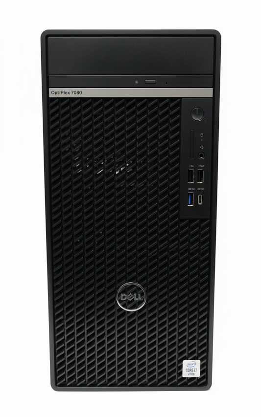Dell Optiplex 7080 Tower Desktop PC, 16GB RAM, i7 10th Gen, 256GB SSD + 500GB HDD Win 11