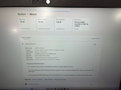 Acer TravelMate P214-53 14", 8GB RAM, i5 11th Gen, 256GB SSD Win 11