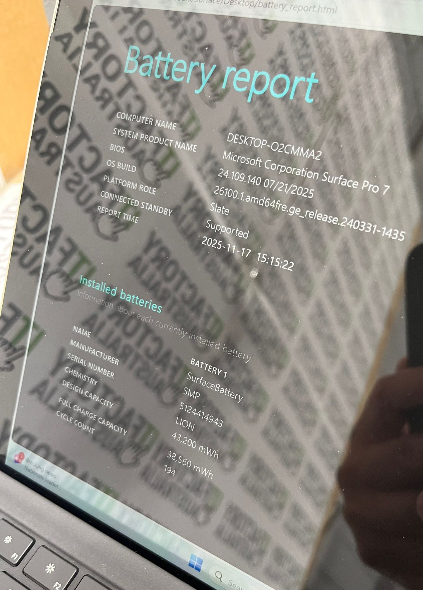 Microsoft Surface Pro 7 1866 12.3" 2-in-1 Tablet Laptop, 8GB RAM, i5 10th Gen, 256GB SSD Win 11