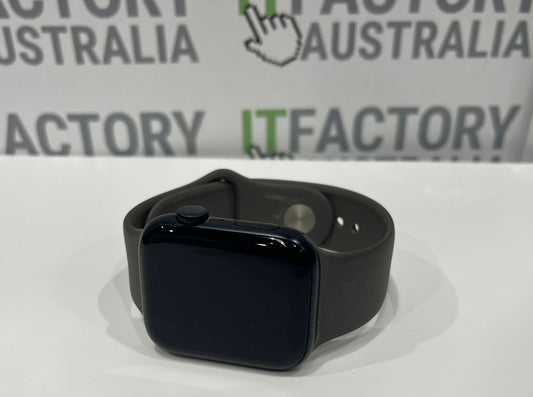 Apple Watch SE 2nd Gen A2723 44mm GPS - Midnight with Grey Rubber Band