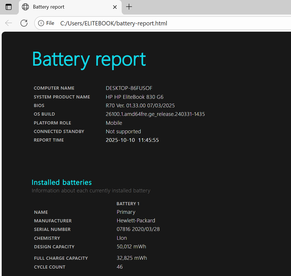 HP EliteBook 830 G6 13.3" Laptop, 8GB RAM, i7 8th Gen, 128GB SSD